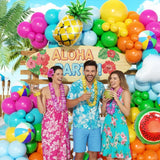 Tropical Hawaiian Balloon Arch Kit | Summer Beach Pool Garland, Luau Party Decor