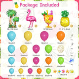 Tropical Balloon Arch Kit | Flamingo, Pineapple, Palm Tree Luau Garland