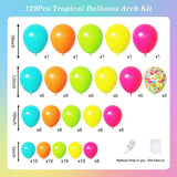 Tropical Balloon Arch Kit | Hot Pink, Green, Orange, Yellow, Teal, Blue Garland for Parties