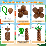 Tropical Balloon Arch Kit | Green, Hot Pink, Orange Luau Party Decor