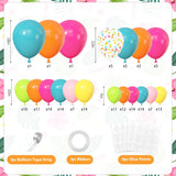 Tropical Balloon Arch Kit | Hot Pink, Lime Green, Orange, Blue, Yellow Garland (164pc)