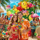 Tropical Balloon Arch Garland Kit | Hawaiian Summer Luau Aloha Tiki Birthday Party Decorations