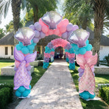 Mermaid Tail Seashell Balloons | Under the Sea Birthday Party Decor