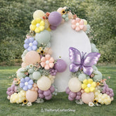 Wildflower Balloon Arch Kit | Pastel Floral Butterfly Garden Party Decor