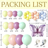 Wildflower Balloon Arch Kit | Pastel Floral Butterfly Garden Party Decor