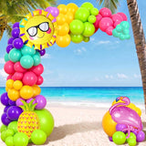 Tropical Rainbow Balloon Arch Kit | Fuchsia, Purple, Mint Green Party Decor