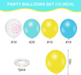 Cartoon Sea Sponge Balloons | Teal, Blue, Yellow Undersea Party Decor