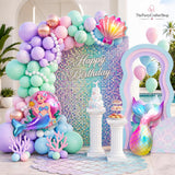 Mermaid Balloon Garland Kit, Pastel Under the Sea Birthday Baby Shower Decor