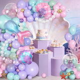 Mermaid Balloon Garland Kit, Pastel Under the Sea Party Decor