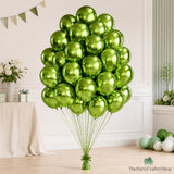 Metallic Green Latex Balloons, 12 Inch Helium Party Decor