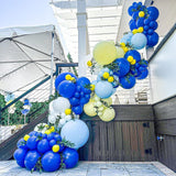 Royal Blue Yellow Balloon Garland Kit, Lemonade Arch, Summer Birthday Shower Decor