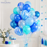 Ocean Theme Balloons, Blue Tie Dye Under the Sea Party Decor