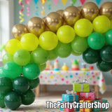 Green Gold Balloon Kit, 75pc Dark Green Metallic Balloons, St Patrick's Safari Party Decor