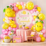 Lemon Balloon Arch Kit | Pink Yellow Lemonade Garland, Amalfi Coast Party Decor