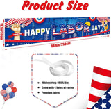 Happy Labor Day Fabric Banner, Patriotic Photo Backdrop, Indoor Outdoor Decorations