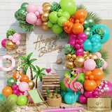 Flamingo Tropical Balloon Garland Kit | Hawaiian Luau Party Decor, Birthday Baby Shower