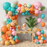 Tropical Hawaiian Balloon Garland Kit | Luau Party Decor, Flamingo Beach Birthday Baby Shower Balloons