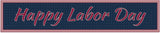 Happy Labor Day Banner, Patriotic Polyester Yard Sign, Outdoor Party Decor