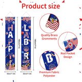 Happy Labor Day Patriotic Door Banner, American Flag Porch Sign