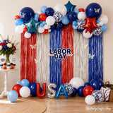 Labor Day Balloon Garland Kit, Red White Blue USA Arch, Patriotic Party Decor