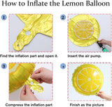 Lemon Balloon Arch Kit | Blue Yellow White Garland for Parties