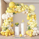 Yellow Balloon Arch Kit | Pearl White Sand Pastel Garland for Parties