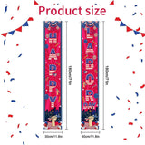 Patriotic Labor Day Door Banner Set, Stars Stripes City Silhouette Decor