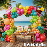 Tropical Balloon Arch Kit | Flamingo, Pineapple, Luau Party Decorations