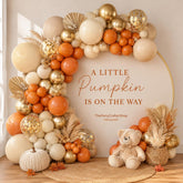 Orange Balloon Arch Kit, Pastel, Sand, Gold Confetti, Fall Baby Shower Decor