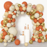 Orange Balloon Arch Kit, Pastel, Sand, Gold Confetti, Fall Baby Shower Decor