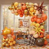 Fall Balloon Arch Kit, Terracotta Gold Beige, Autumn Party Decor