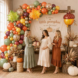 Fall Balloon Garland Arch Kit, Burnt Orange Burgundy Terracotta Sage Green Mustard Gold Balloons, Friendsgiving Autumn Birthday Decor