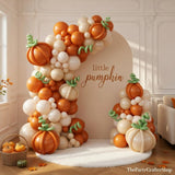 Fall Pumpkin Balloon Arch Kit, Orange Sand White Balloon Garland, Little Pumpkin Baby Shower Thanksgiving Halloween Birthday Wedding Decor