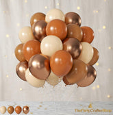 60PCS Burnt Orange Copper Fall Balloons, Retro Brown Sand White Balloon Garland, Thanksgiving Harvest Baby Shower Wedding Birthday Decor