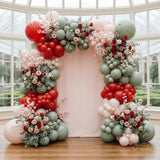 Red Pink Green Balloon Arch Kit | Cherry Birthday Baby Shower Garland