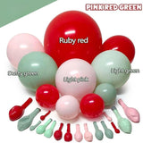 Red Pink Green Balloon Arch Kit | Cherry Birthday Baby Shower Garland