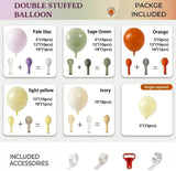 Sage Green Orange Balloon Arch Kit | Lavender Ivory Balloons for Baby Shower, Birthday, Wedding