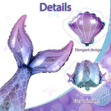 Mermaid Balloon Arch Kit | Pastel Pink Purple Green Garland, Tail Seashell Balloons (Birthday Party)