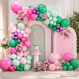 Pink Green Purple Balloon Arch Garland Kit | Baby Shower Safari Tropical Party Decorations