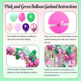 Pink Green Purple Balloon Arch Garland Kit | Baby Shower Safari Tropical Party Decorations