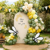 Sage Green Yellow Balloon Arch Kit | Honey Bee Baby Shower, Birthday Decor