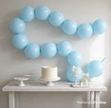 Pastel Blue Linking Balloons | 6 Inch Quick Link Arch Decor (100pc)
