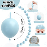 Pastel Blue Linking Balloons | 6 Inch Quick Link Arch Decor (100pc)