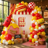 Hot Dog BBQ Balloon Arch Garland Kit | Summer Picnic, Baby Shower Party Decorations