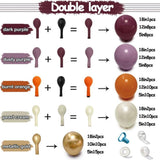 Purple Orange Balloon Arch Kit, Dark Purple Lavender Plum Pearl White Sand Gold Garland, Fall Baby Shower Wedding Pumpkin Party Decor