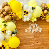 Sunflower Balloon Arch Kit | Yellow Gold Garland, Foil Sunflowers for Parties