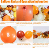 Thanksgiving Fall Balloon Arch Kit, Orange Brown Balloon Garland, Maple Leaf Friendsgiving Baby Shower Birthday Decor