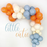 35PCS Burnt Orange Dusty Blue Fall Balloons, Taupe Peach Balloon Set, First Fall Thanksgiving Baby Shower Birthday Harvest Party Decor