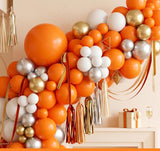 127PCS Orange Balloon Arch Kit, 36 18 12 10 5 Inch Fall Balloons, Little Cutie Baby Shower Halloween Thanksgiving Birthday Decor