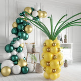 Pineapple Balloon Garland Kit | Yellow, Green, Gold Tropical Party Decor